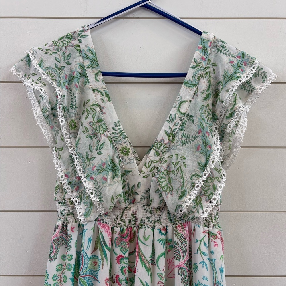 House of Harlow 1960 x Revolve Pastel Floral Tiered Dress - Picture 2 of 7